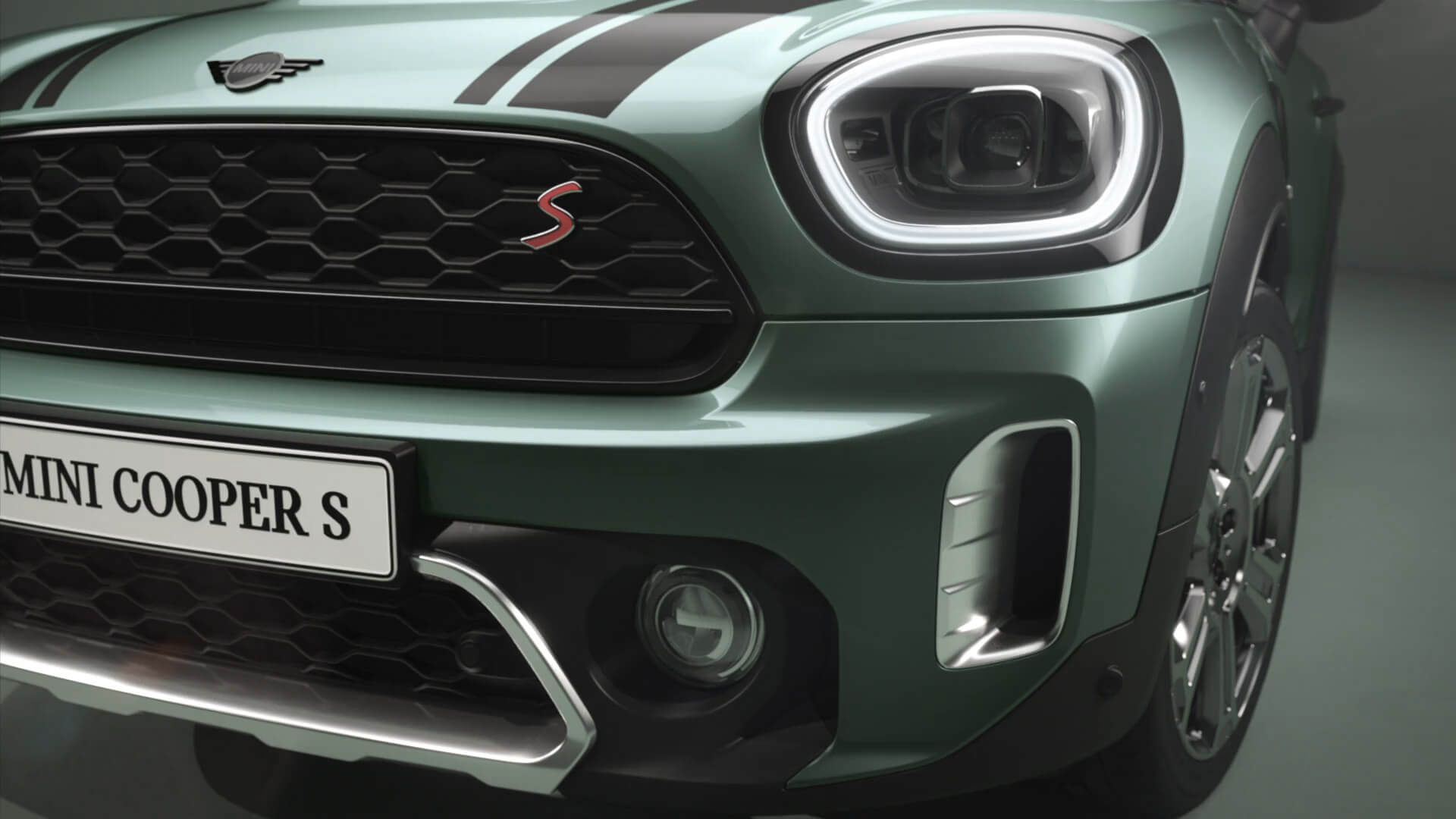 MINI Countryman – side view – green and black