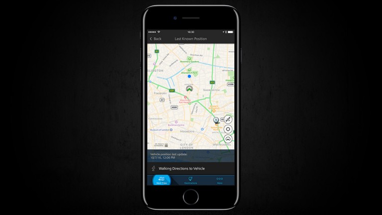 Vehicle Finder on smartphone